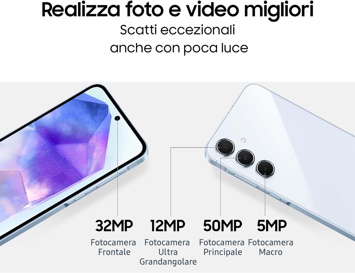 SAMSUNG GALAXY A55 5G 8GB RAM 256GB DUAL SIM NAVY + FREE COVER CLEAR CASE