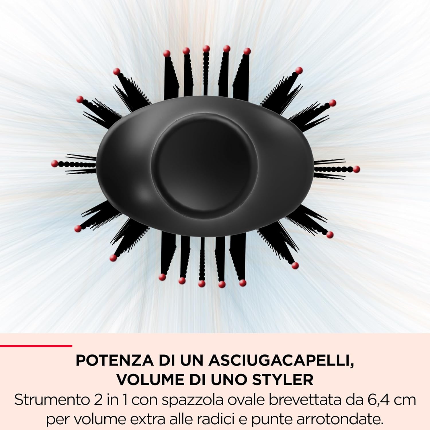 Revlon Spazzola Staccabile One-Step Asciugacapelli e Volumizzante Plus Nero RVDR5298E