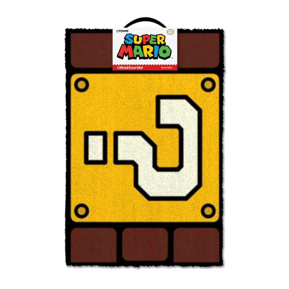 Zerbino Super Mario Question Mark Block Cm 60X40 Gp85084