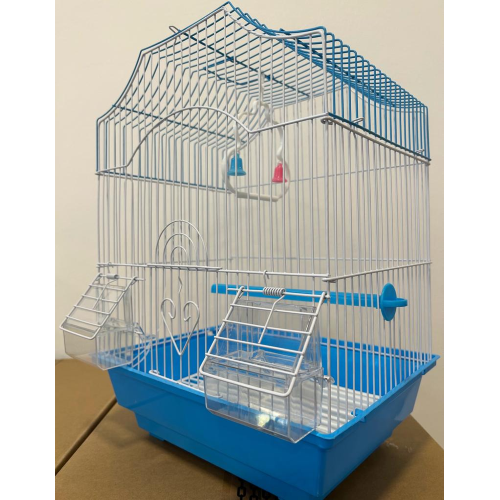 Gabbia Per Uccelli In Metallo A112 Cm 28X38X21 - Azzurro