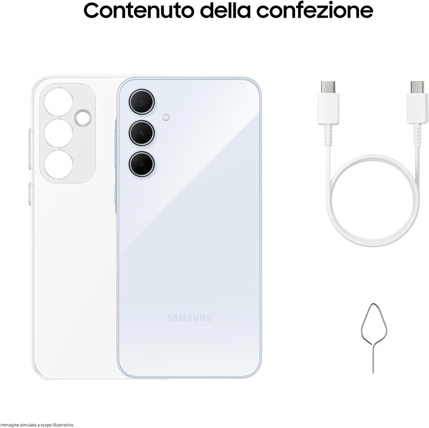 Samsung Galaxy A35 5G 8Gb Ram 256Gb Dual Sim Awesome Iceblu + Cover Clear Case Omaggio Usato