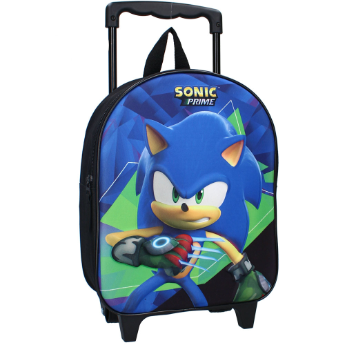SEGA TROLLEY BACKPACK WITH SONIC PRIME TIME 3D WHEELS