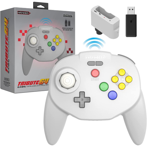 Retro Bit Tribute 64 2.4G Grey (Grigio) Switch/N64