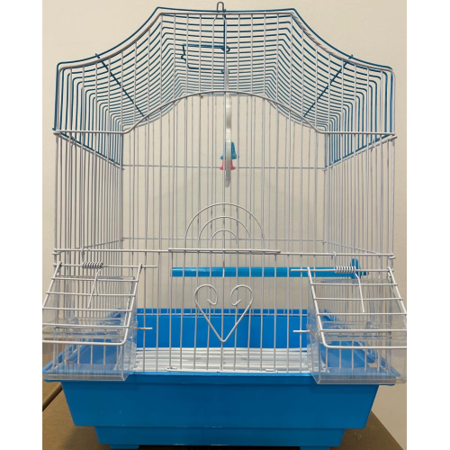 Gabbia Per Uccelli In Metallo A112 Cm 28X38X21 - Azzurro
